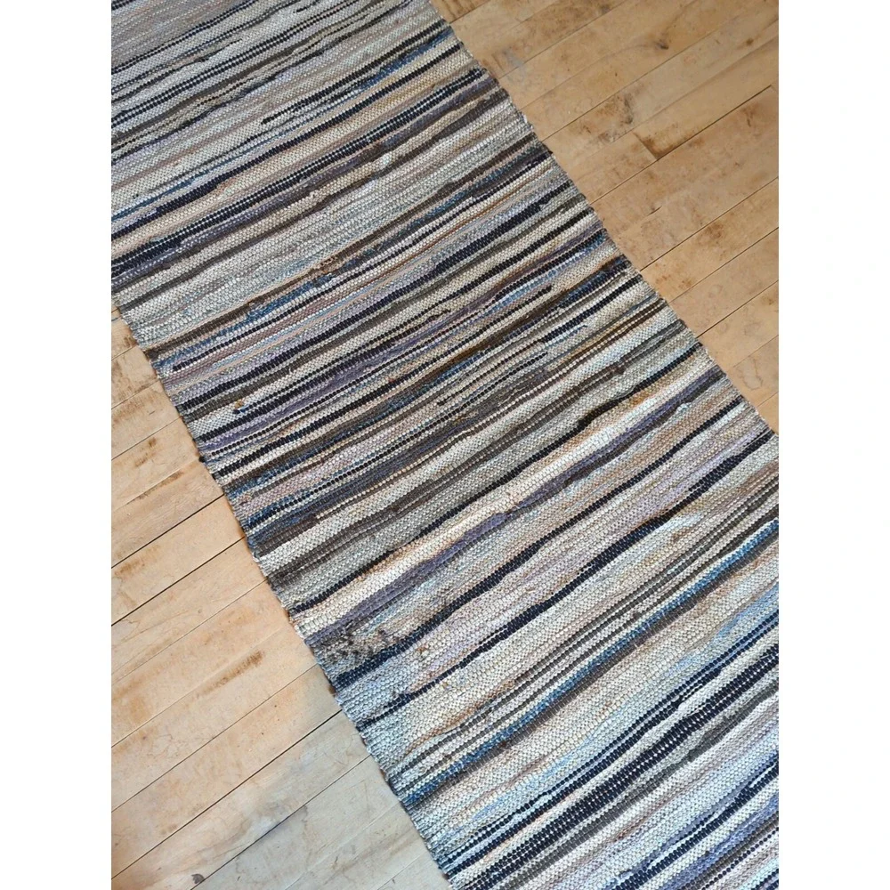 Antique Imported‎ Swedish HandMade Rag Rug Runner (23.5 x 224 inches )
